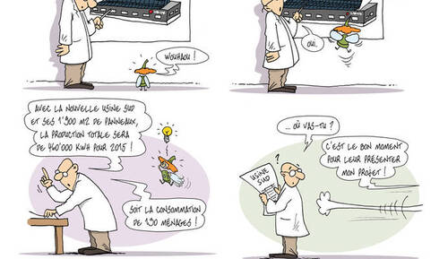 SIDONIE découvre la nouvelle installation photovoltaïque Wenger, février 2015